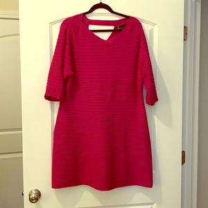 Lane Bryant 3/4 length Magenta Sweater Dress
